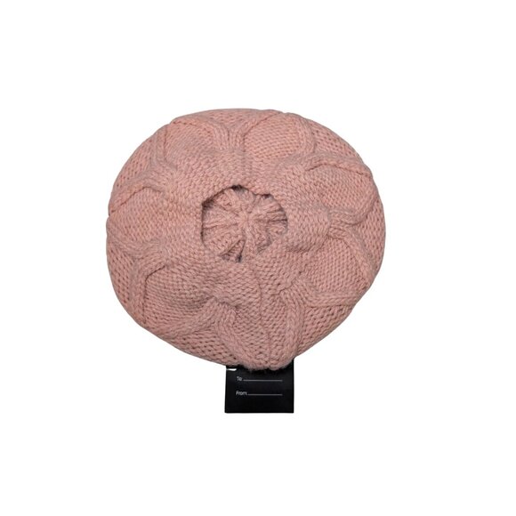 Ba-Bo Pink Women’s Knit Beret Beanie Hat Wool Blend Made in Italy NWT Winter Cap - Picture 5 of 8